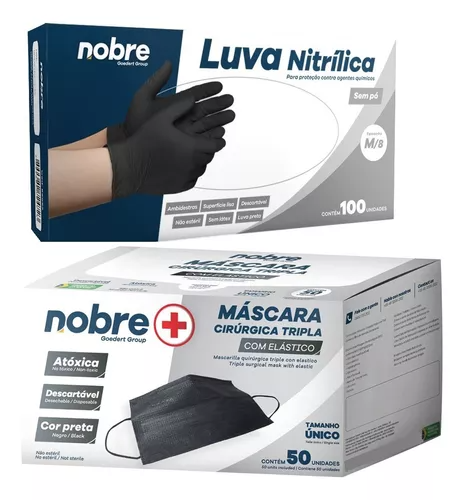 Luva Nitrílica + máscara